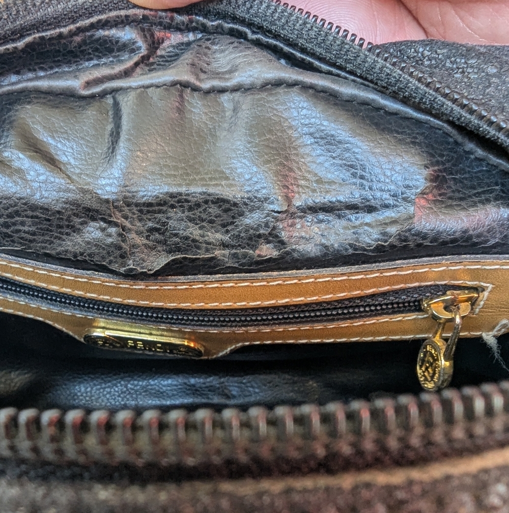 Fendi Black and Tan Striped Crossbody Bag - Picture 14 of 16